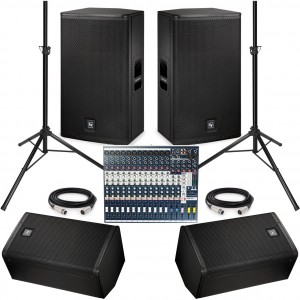 Electro-Voice Church Sound System with ELX Powered Loudspeakers and Soundcraft 12-Channel Mixer