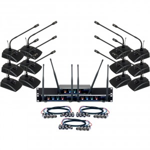 VocoPro Digital-Conference-12 12-Channel UHF Wireless Conference Microphone System