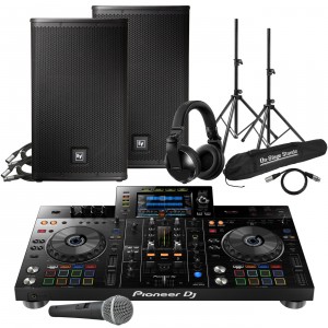 DJ Sound System with 2 Electro-Voice ELX112P 12" Powered Loudspeakers and Pioneer XDJ-RX2 All-in-One DJ Controller