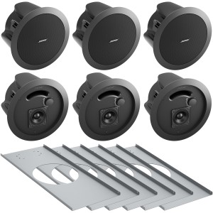 Bose Professional FreeSpace DS 16F Contractor 6-Pack with Tile Bridges - Black (Discontinued)