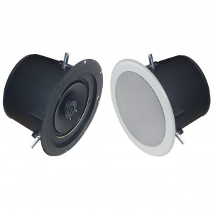 AMK DS82-B Self Amplified 8" Dante Enabled Ceiling Speaker Set - 2 Zones