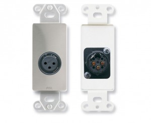 RDL DS-XLR3F XLR 3-pin Female Jack on Decora Wall Plate