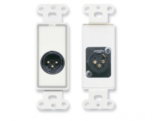 RDL D-XLR3M XLR 3-pin Male Jack on Decora Wall Plate