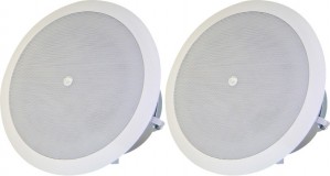 Atlas Sound FAP42TC Strategy II Series 4 inch Coaxial Shallow In-Ceiling Loudspeaker - Pair