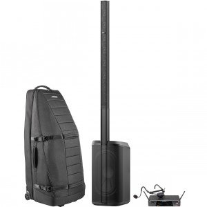Portable Fitness Sound System with Bose L1 Pro16 Portable Line Array System with Bluetooth, Sweatproof Fitness Headset Wireless Microphone and Roller Bag
