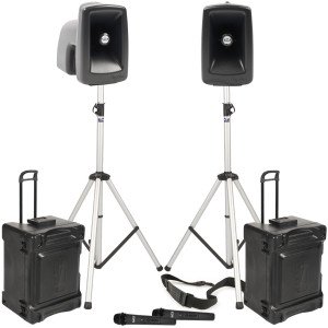 Military Physical Fitness Portable Boot Camp Sound System with Choice of 2 Wireless Microphones