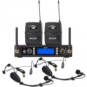 Gemini UHF-6200HL Dual Channel Wireless Microphone System
