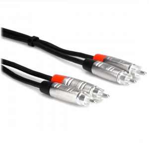 Hosa HRR-003X2 Pro Stereo Interconnect Dual REAN RCA to Same - 3ft