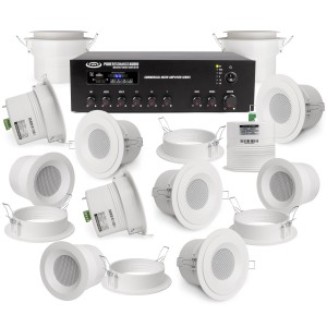 Restaurant Sound System with Drywall Mount Speakers