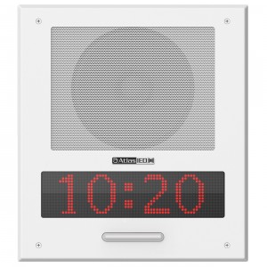 Atlas Sound IP-8SCMF POE+ Indoor Wall Mount IP Endpoint Speaker with LED Display, Talkback Mic and LED Flashers