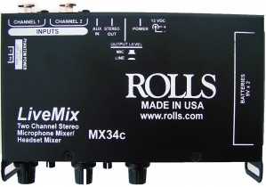 Rolls MX34c LiveMix 2-Channel Microphone Mixer