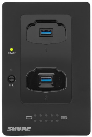 Shure Microflex MXWNCS2 2-Channel Networked Charging Station