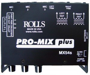 Rolls MX54s 3-Channel Microphone Mixer
