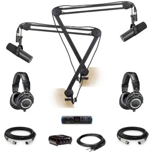 wo Person Podcast Studio Equipment