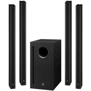 Professional Loudspeaker Package with 4 Yamaha VXL1-16 Column Array Loudspeakers and VXS10S Subwoofer (Crowds up to 800)