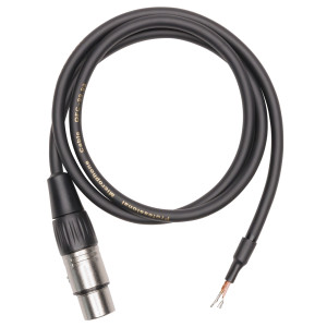 Pure Resonance Audio XLRF-3-PREP Female XLR to Prep Patch Cable - 3ft