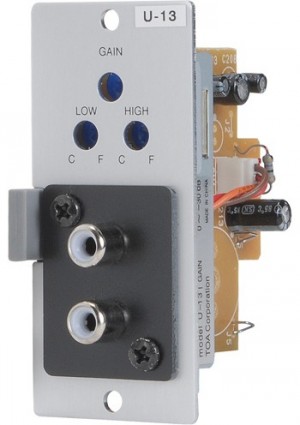 TOA U-13R Unbalanced Line Input with High Low Cut Filters and Mute-Receiver