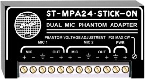 RDL ST-MPA24 Dual Microphone Phantom 24 V Adapter
