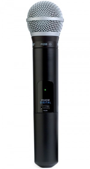 Shure PGXD2/PG58 Digital Wireless Handheld Microphone Transmitter