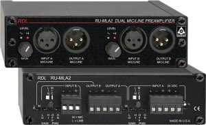 RDL RU-MLA2 Dual Microphone Line Preamplifier