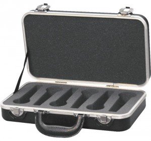 Gator GM-6-PE ATA Molded 6 Slot Microphone Briefcase