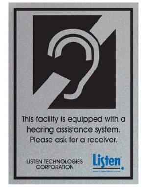 Listen Tech LA-304 Assistive Listening Notification Signage Kit