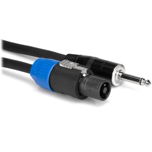 Hosa SKT-403Q REAN Loudspeaker to 1/4" TS Pro Speaker Cable - 3ft