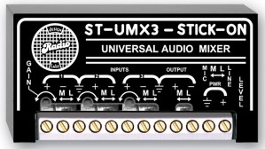 RDL ST-UMX3 3x1 Universal Audio Mixer
