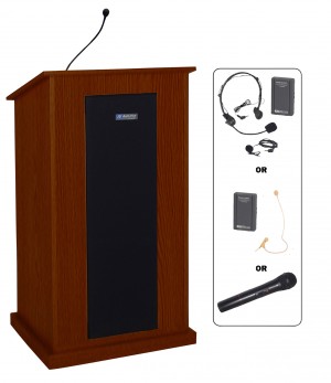 AmpliVox SW470 Wireless Chancellor Lectern with Microphone