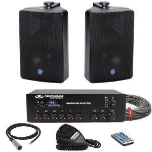 Warehouse Sound System with 2 Atlas Sound SM52T speakers