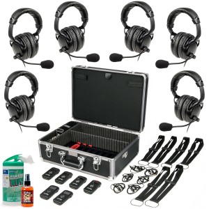 Wireless Headset Intercom System for 6 Person