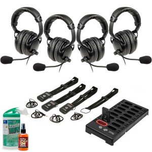 Wireless Headset Intercom System for 4 Person