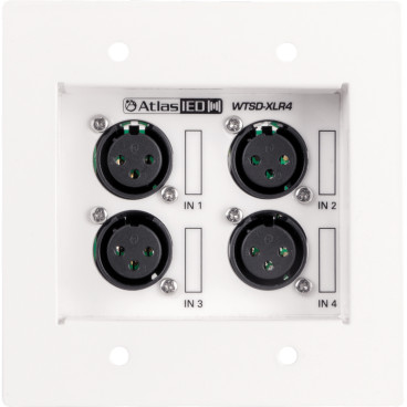 Atlas Sound WTSD-XLR4 4-Input XLR Wall Plate for WTSD-MIX41K (Open Box)
