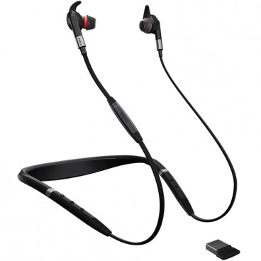 Jabra Evolve 75e MS Wireless Earbuds with Three-Microphone Technology