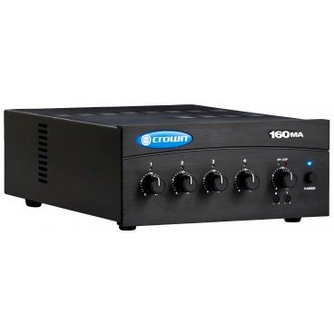 Crown Audio 160MA 60W 4-Input Commercial Mixer Amplifier 8 Ohm and 70V 100V Outputs