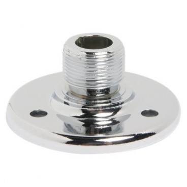 Atlas Sound AD-12B Surface Mount Male Microphone Stand Flange, 5/8" - 27 Thread - Chrome