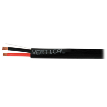 Vertical Cable 209-2320/BK 41 Strand 14AWG, 2 Conductor Audio Wire - Black (500ft)