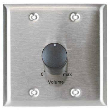 Lowell 200LVC 200W 70/100V 2-Gang Volume Control - Stainless Steel