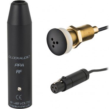 Clockaudio C007E-RF Through Desk / Ceiling / Panel Mount Omni-Directional Boundary Layer Condenser Microphone - Black