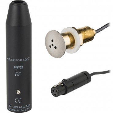 Clockaudio C007EN-RF Through Desk / Ceiling / Panel Mount Omni-Directional Boundary Layer Condenser Microphone - Nickel