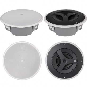 Atlas Sound FAP63TC-W 6.5" Strategy III Series Shallow Mount Coaxial In-Ceiling Loudspeaker with 32W 70V 100V Transformer - Pair
