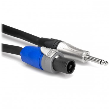 Hosa SKT-205Q Neutrik Speakon to 1/4" TS Edge Speaker Cable - 5ft