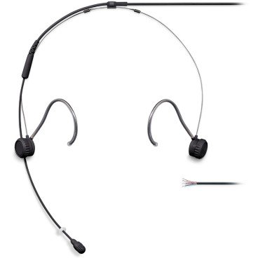 Shure TH53 TwinPlex Omnidirectional Subminiature Headset Microphone with Bare Wire - Black