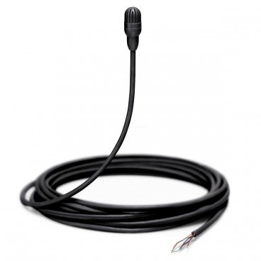 Shure TL47 TwinPlex Omnidirectional Subminiature Lavalier Microphone with Bare Wire and Accessories - Black