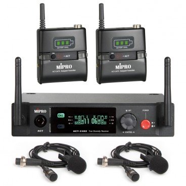MIPRO ACT-2402/ACT-24TC2 Dual Channel 2.4GHz Lavaliere System
