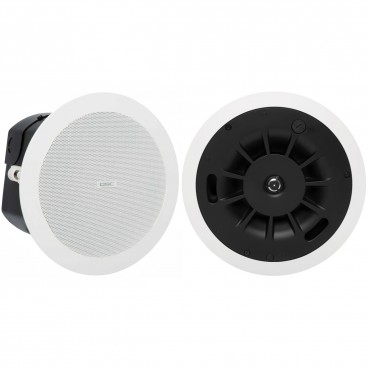 QSC AD-C6T AcousticDesign Series 6.5" 2-Way 135° Conical DMT Ceiling Mount Loudspeaker 70/100V with 16Ω Bypass - Pair
