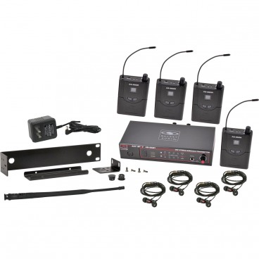 Galaxy Audio AS-950-4 Wireless Personal In-Ear Monitor System (4 User)