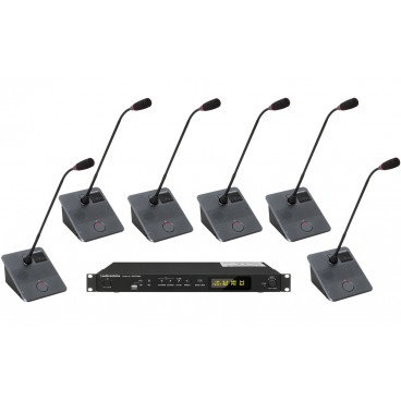 Audio-Technica ATUC-50 6 Person Digital Discussion System with Built-in WAV and MP3 Recorder