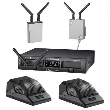 Audio-Technica ATW-1366 System 10 Pro Rack-Mount Digital Wireless System with 2 ATW-T1006 Boundary Microphones