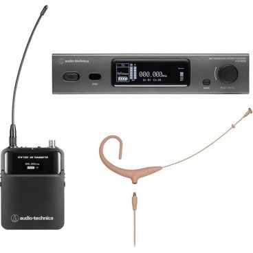 Audio-Technica ATW-3211/894xTH 3000 Series Fourth Generation Wireless Microphone System with BP894xcH-TH Headworn Mic - Beige